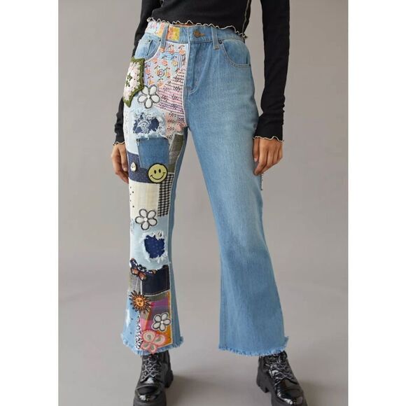 BDG‎ High-Waisted Flare Jean - Indigo Craft NWT-26 - Picture 1 of 6